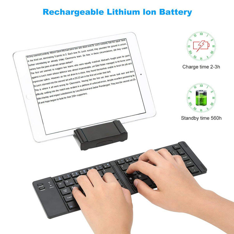 Mini Wireless Foldable Keyboard - Claztsy