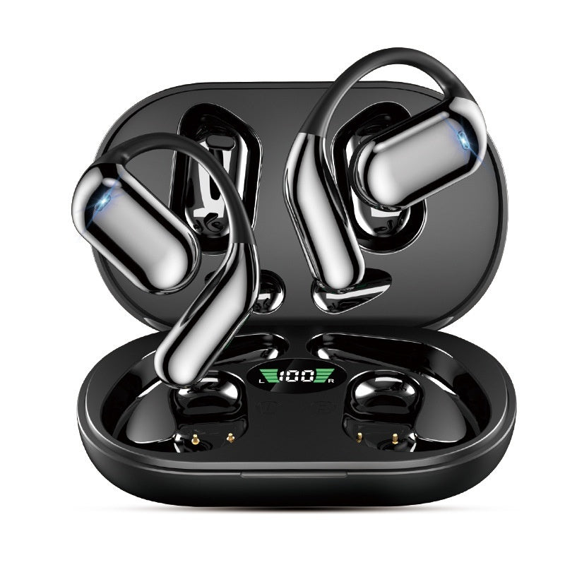 Ear-mounted LCD Color Screen Bluetooth Headset Smart AI Translation Headphones - Claztsy