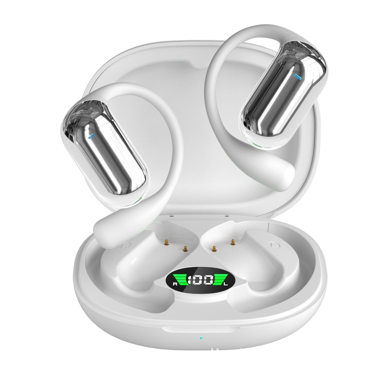 Ear-mounted LCD Color Screen Bluetooth Headset Smart AI Translation Headphones - Claztsy