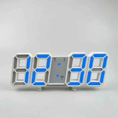 3D LED Digital Alarm Clock Wall Clock Time/date/temperature