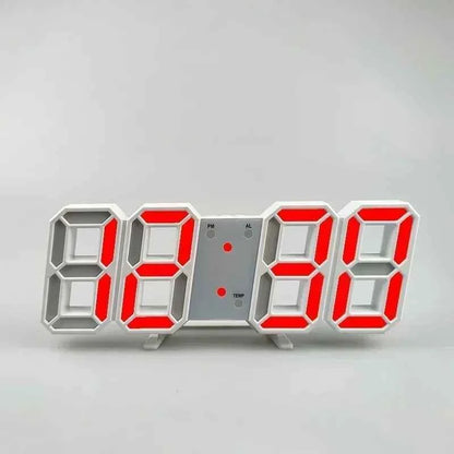 3D LED Digital Alarm Clock Wall Clock Time/date/temperature