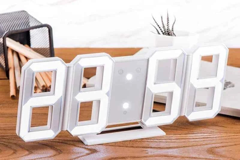 3D LED Digital Alarm Clock Wall Clock Time/date/temperature