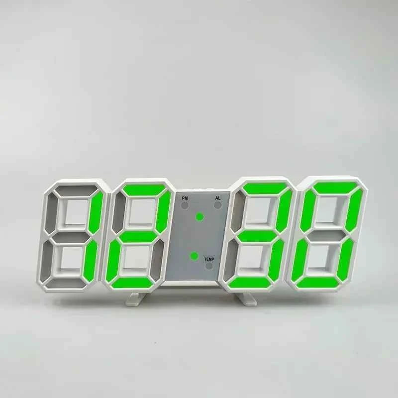 3D LED Digital Alarm Clock Wall Clock Time/date/temperature