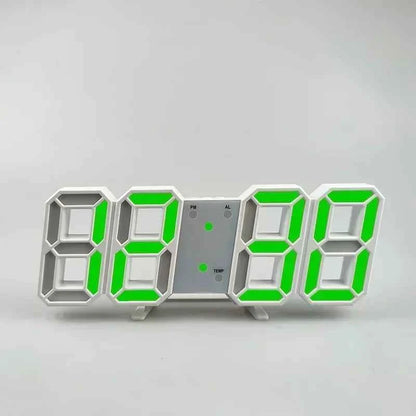 3D LED Digital Alarm Clock Wall Clock Time/date/temperature