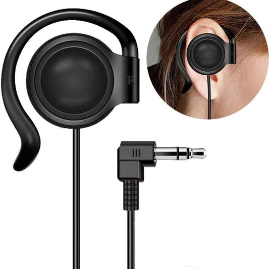 Universal 3.5mm Wired Headphones Unilateral Headset Hanging Ear Style Earphone Stereo Subwoofer Headphone Right/Left Ear