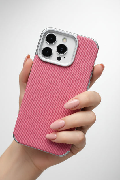 Luxury Jeans Fabric Soft Plating Case for iPhone 17 Air 16 15 14 Plus 13 12 11 Pro Max Shockproof Bumper Fabric Brand Cover Capa
