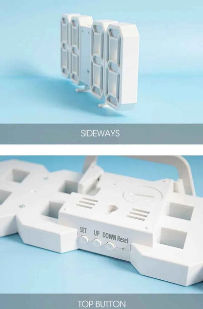 3D LED Digital Alarm Clock Wall Clock Time/date/temperature