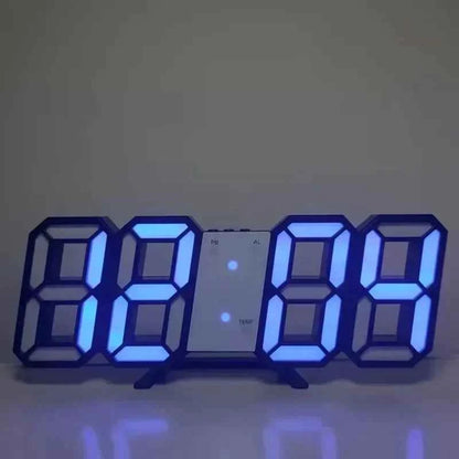 3D LED Digital Alarm Clock Wall Clock Time/date/temperature