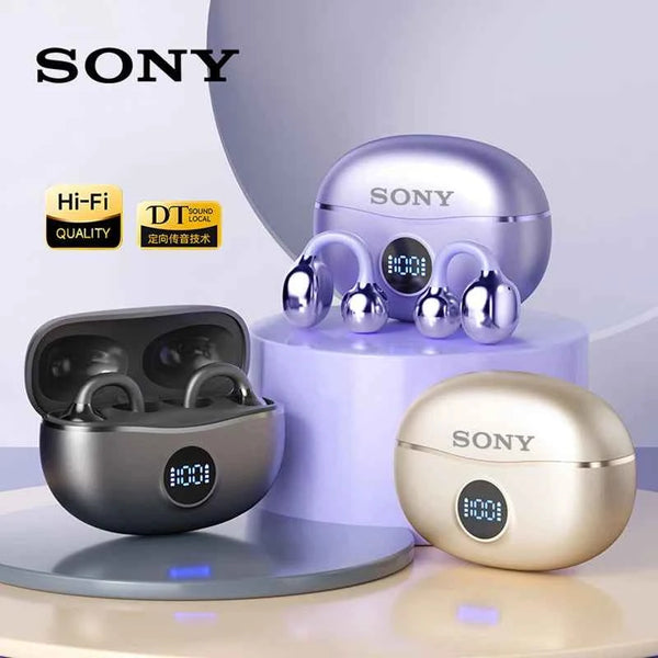 Original SONY Ear clip OWS Wireless Bluetooth Ear Clip Headphones sports Gaming Headset HIFI Surround Sound Earbuds With Mic