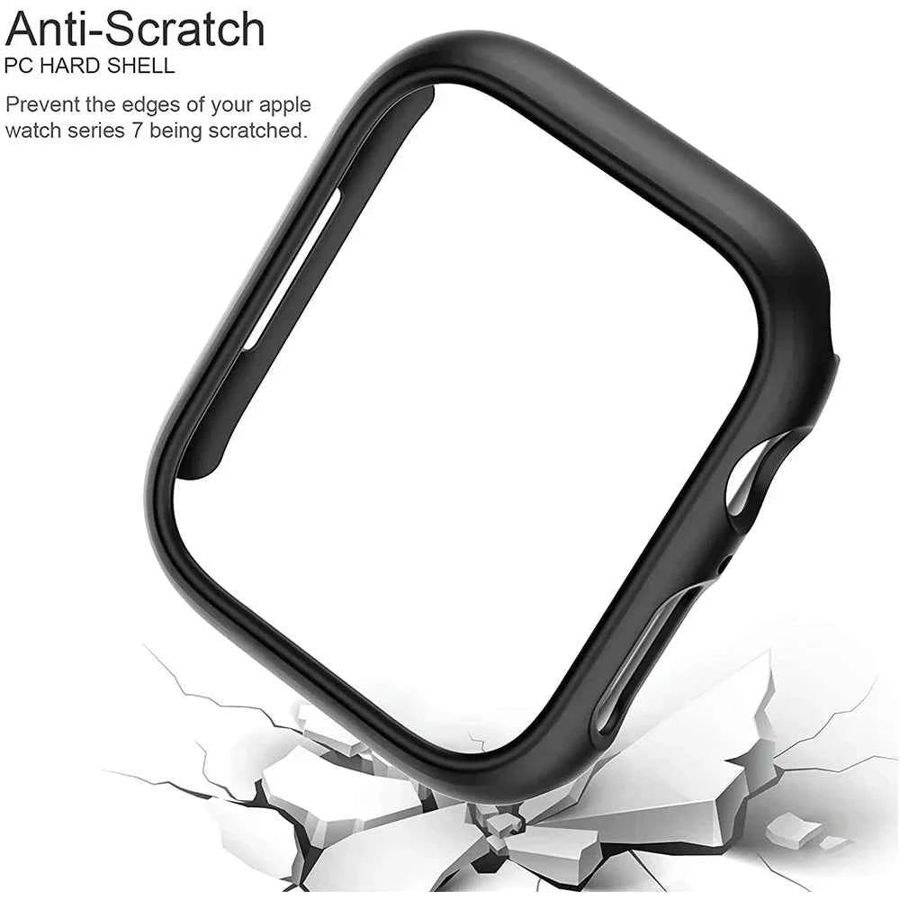 Cover for Apple Watch Case 45mm 41mm 44mm 40mm 42mm 38mm 46 49 mm Accessories PC Protector bumper iWatch Series 8 7 SE 6 5 4 3 9